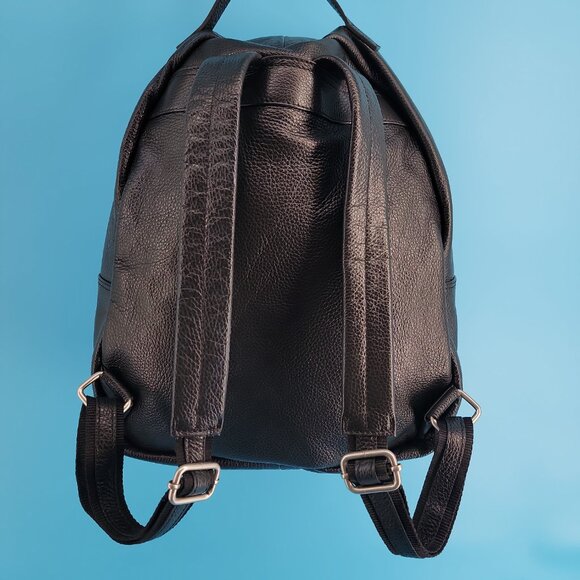 American Eagle Genuine Leather Backpack – Made in Italy – Black – Excellent - Picture 3 of 11